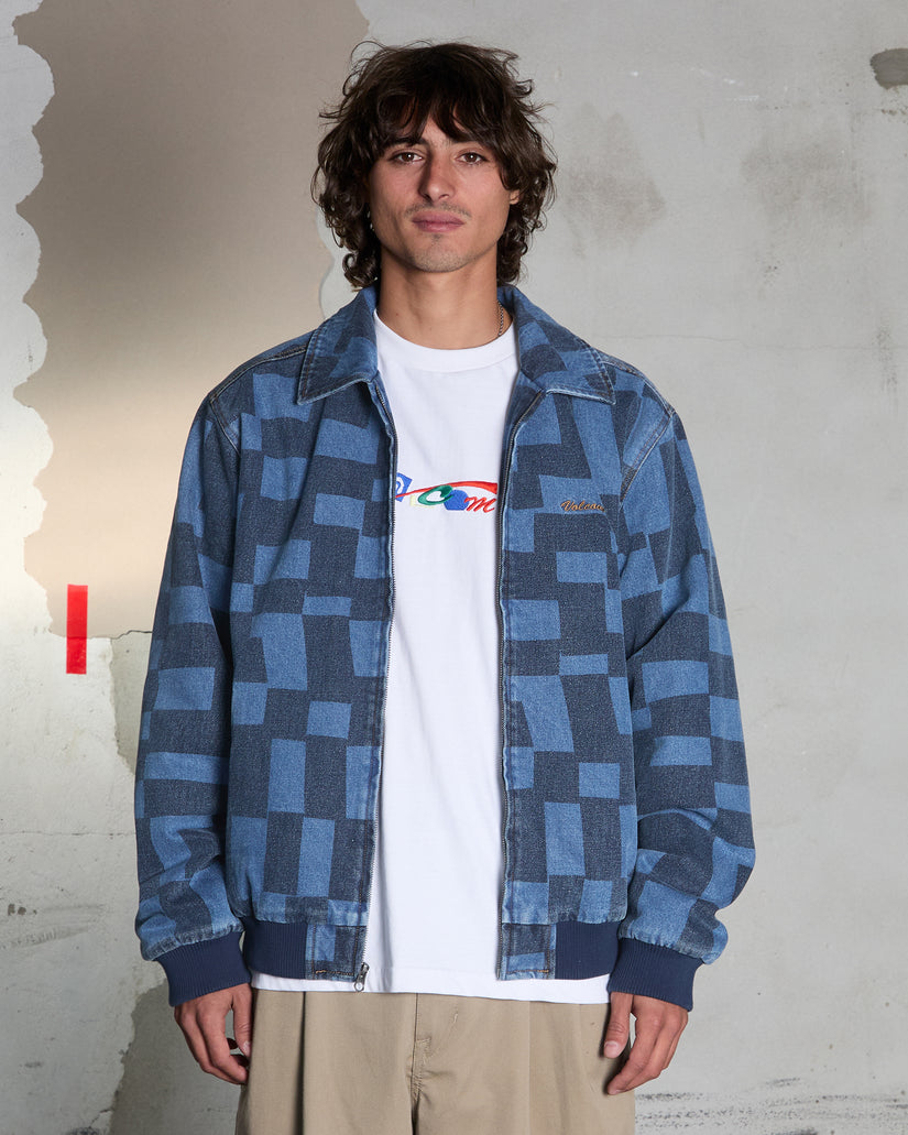 Giacca Fa carrau in denim fantasia