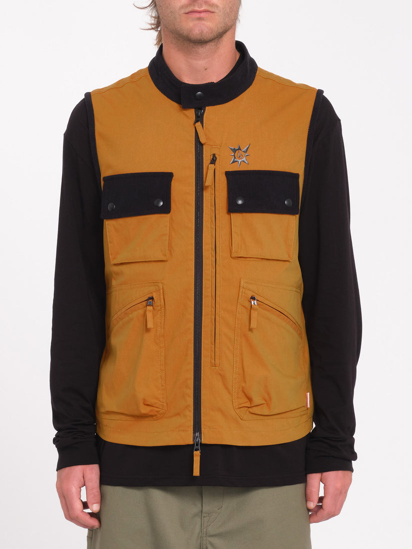 Gilet Bryan Iguchi marrone/nero