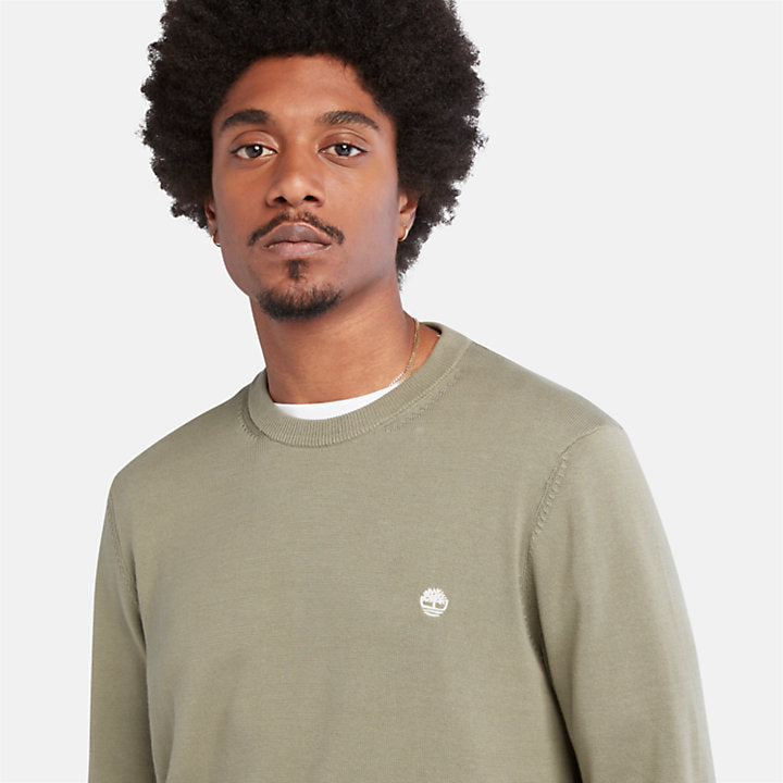 Maglione  Williams River girocollo verde chiaro