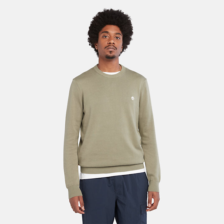 Maglione  Williams River girocollo verde chiaro