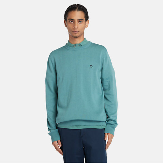 Maglione Williams River girocollo verde acqua