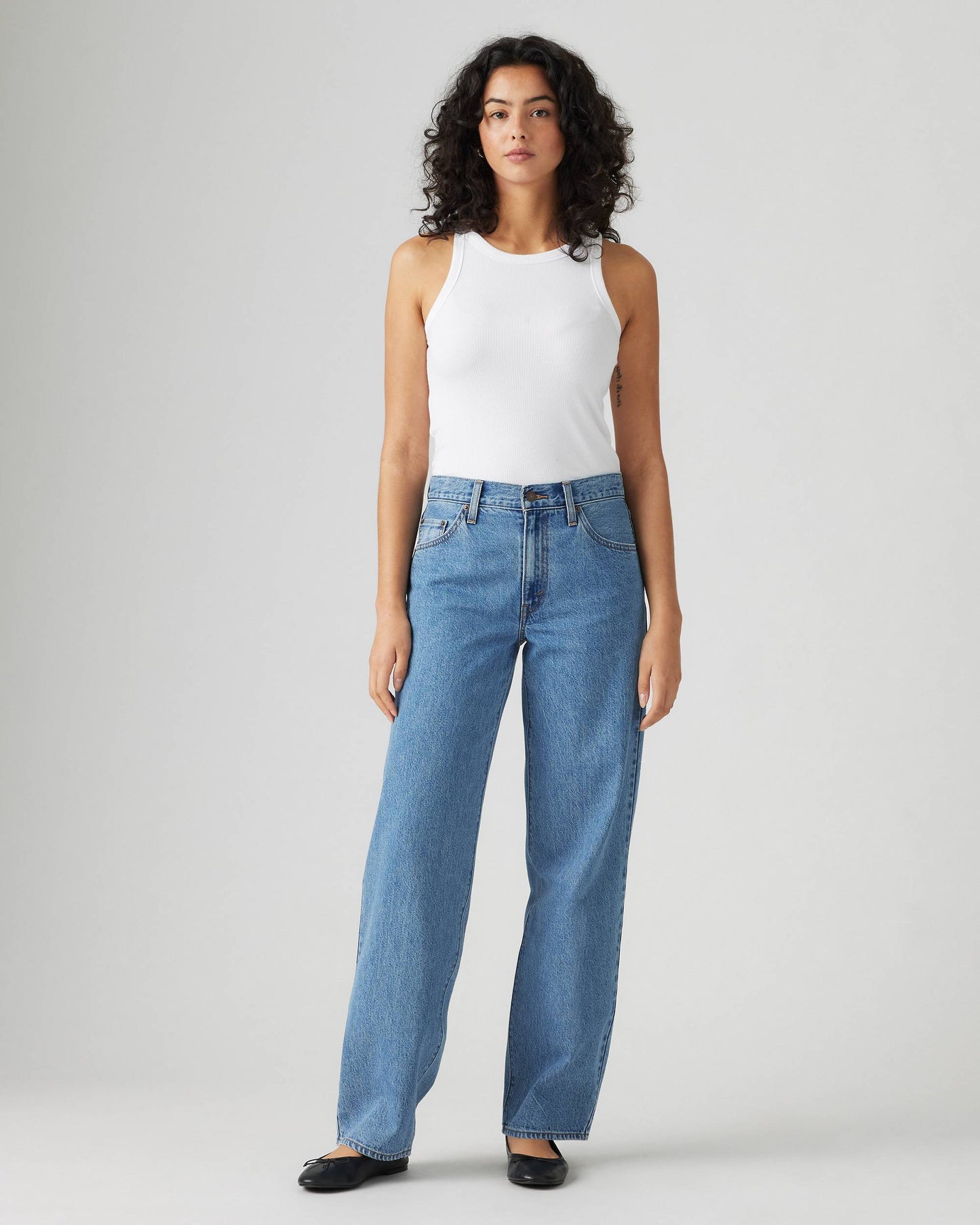 Jeans Baggy Dad denim blu