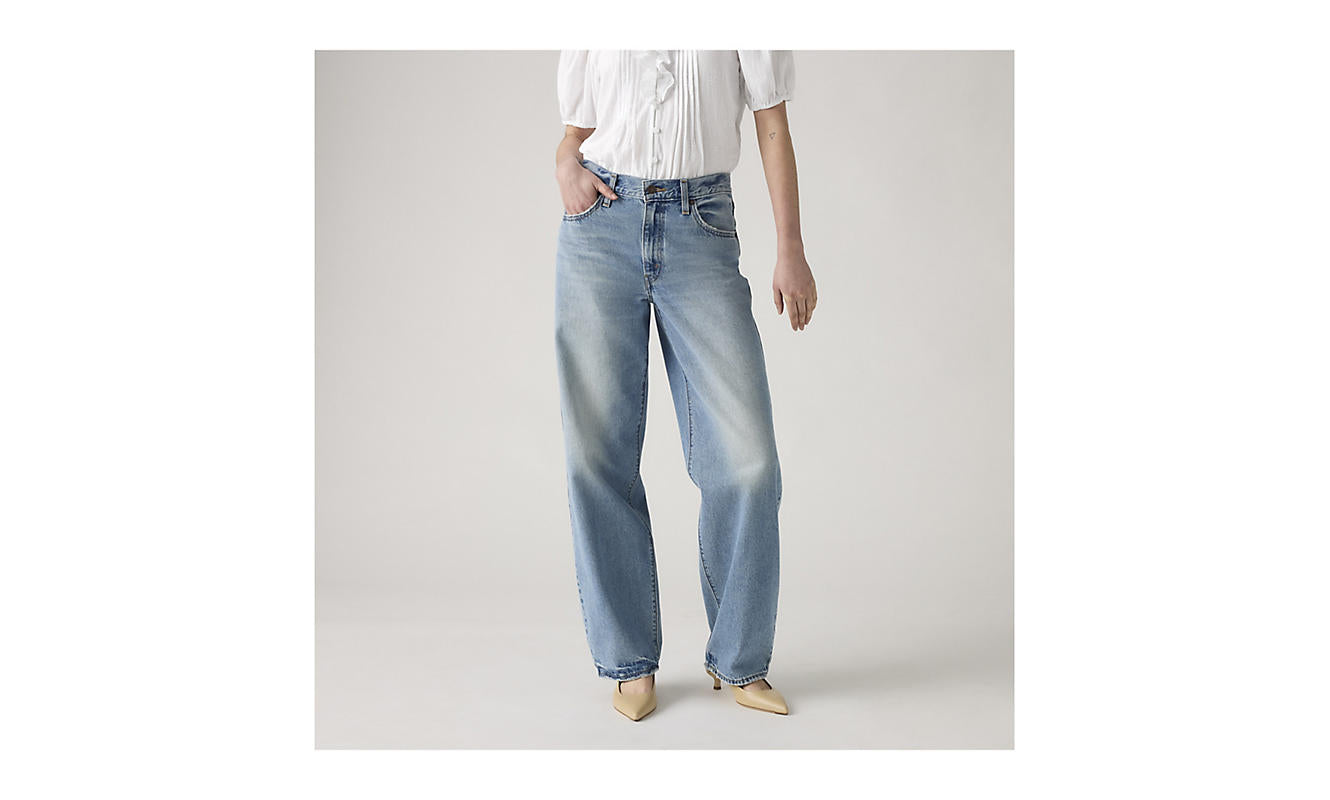 Jeans Baggy dad denim chiaro