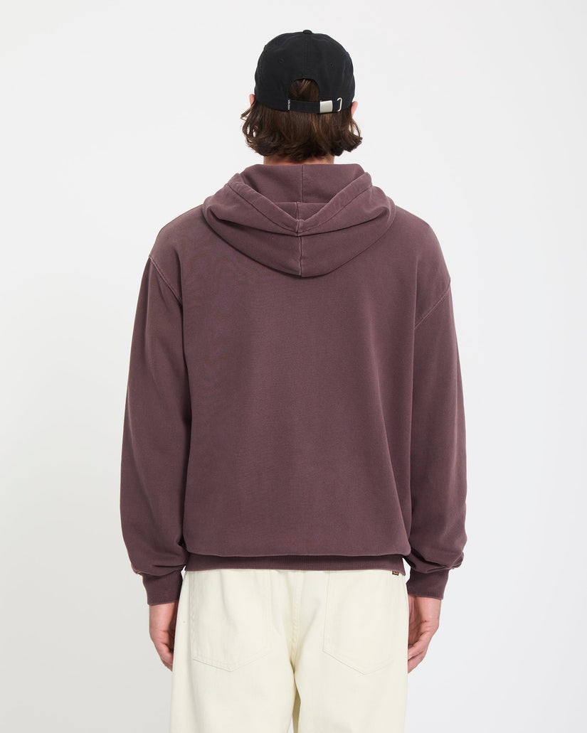 Felpa Single stone full zip con cappuccio bordeaux