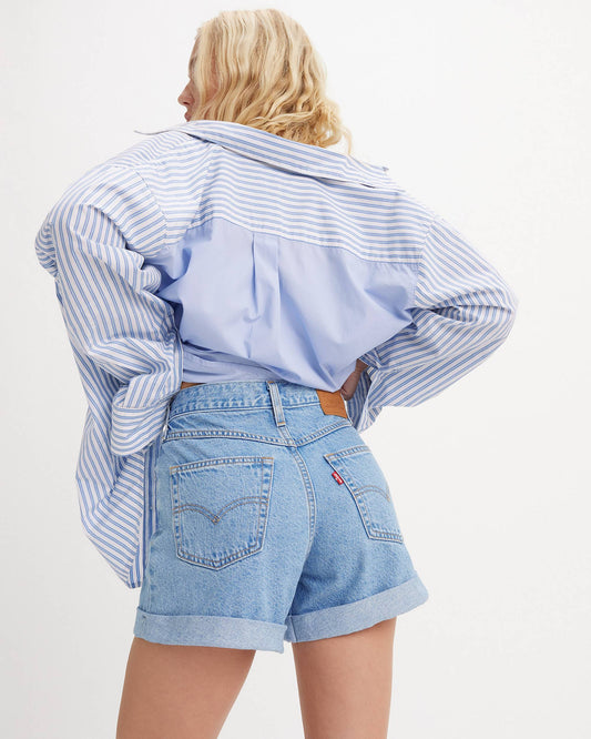 Pantaloncini 80's mom denim chiaro