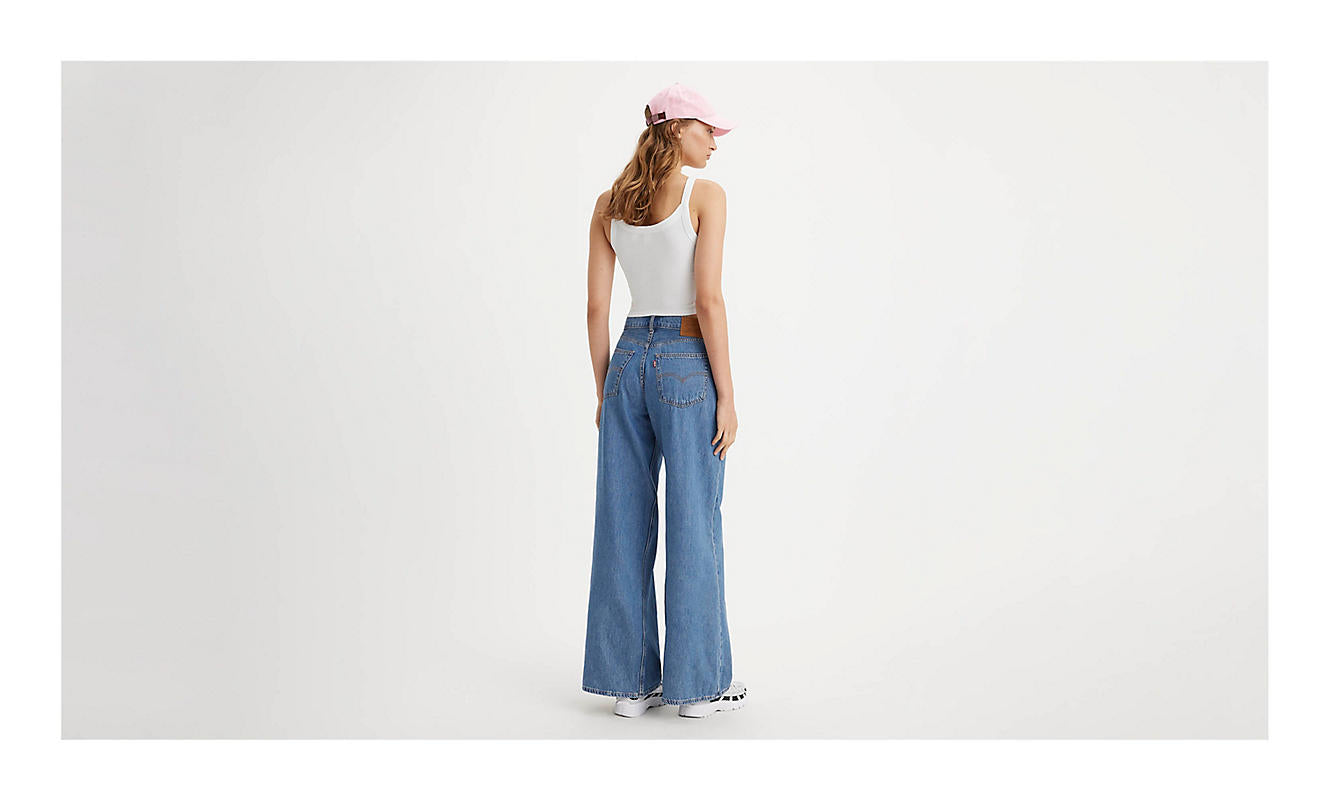 Jeans Baggy Dad Wide Leg blu