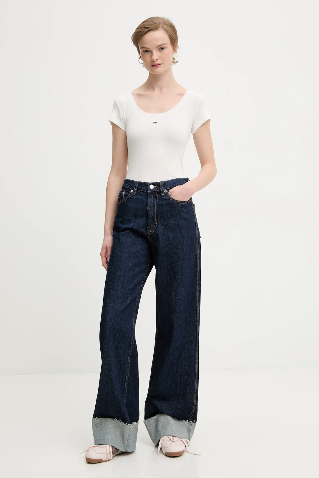 Jeans Claire high wide denim scuro