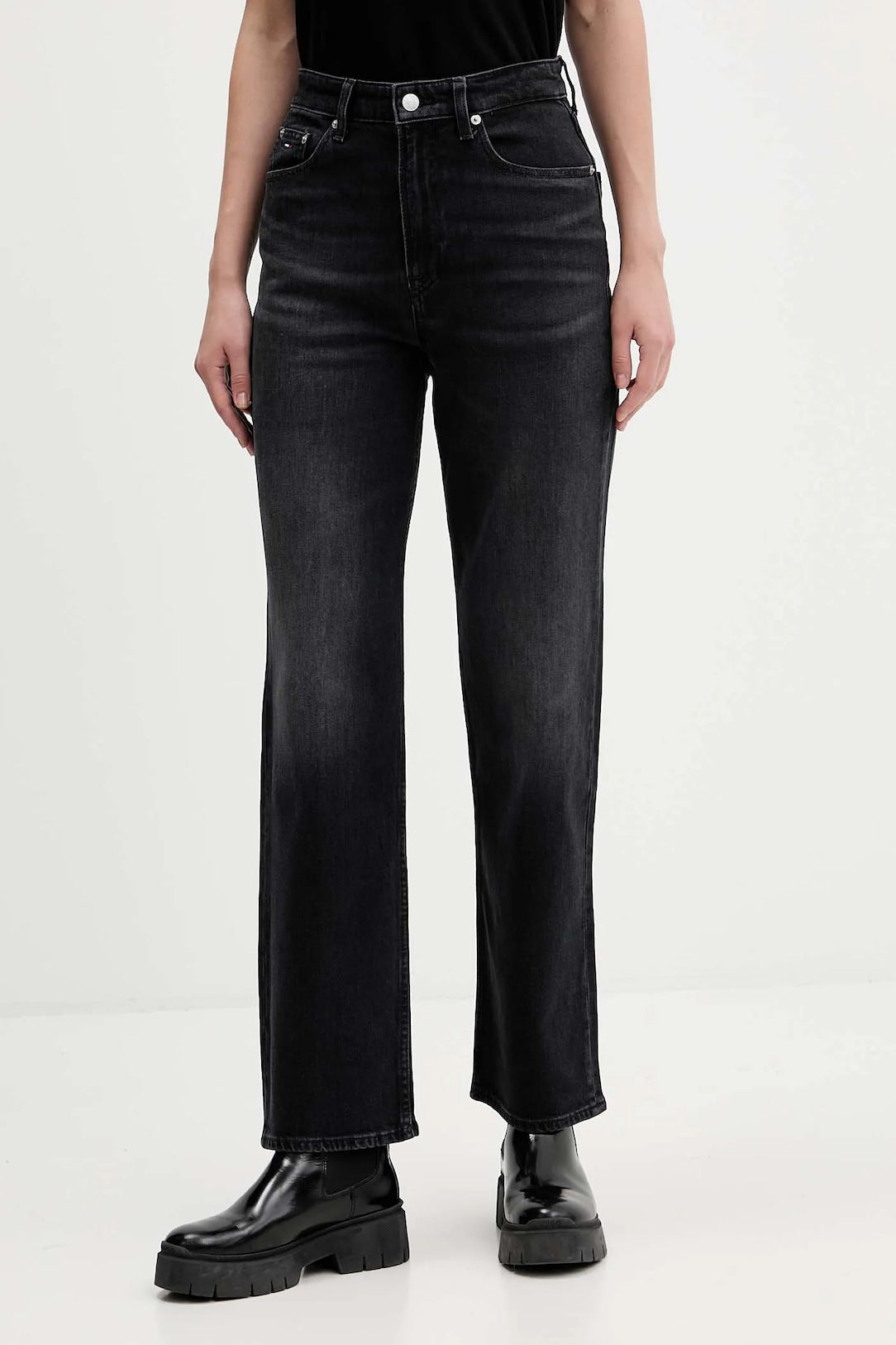 Jeans Layla slim-fit nero