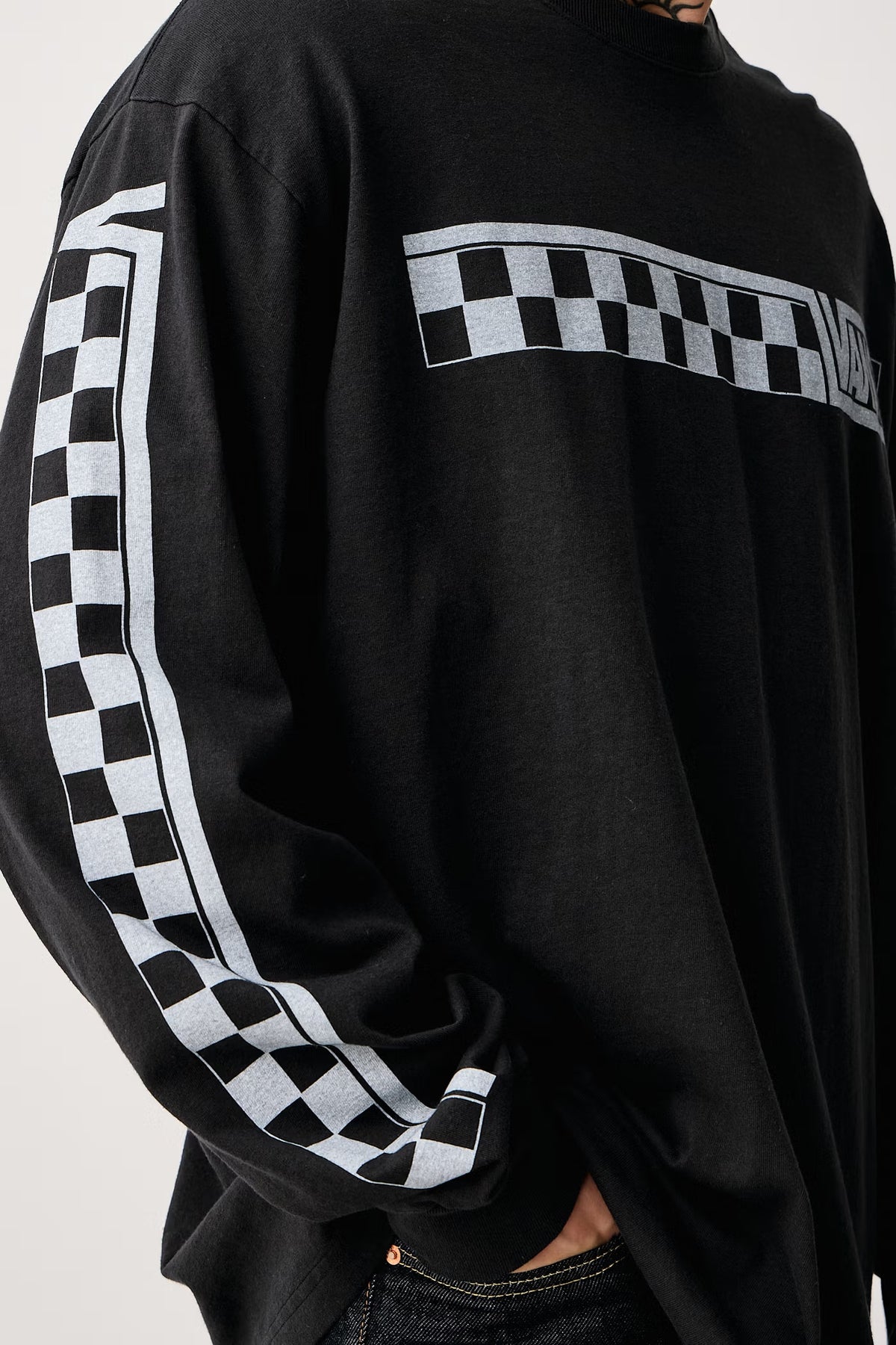 T-shirt Rancing a manica lunga nero