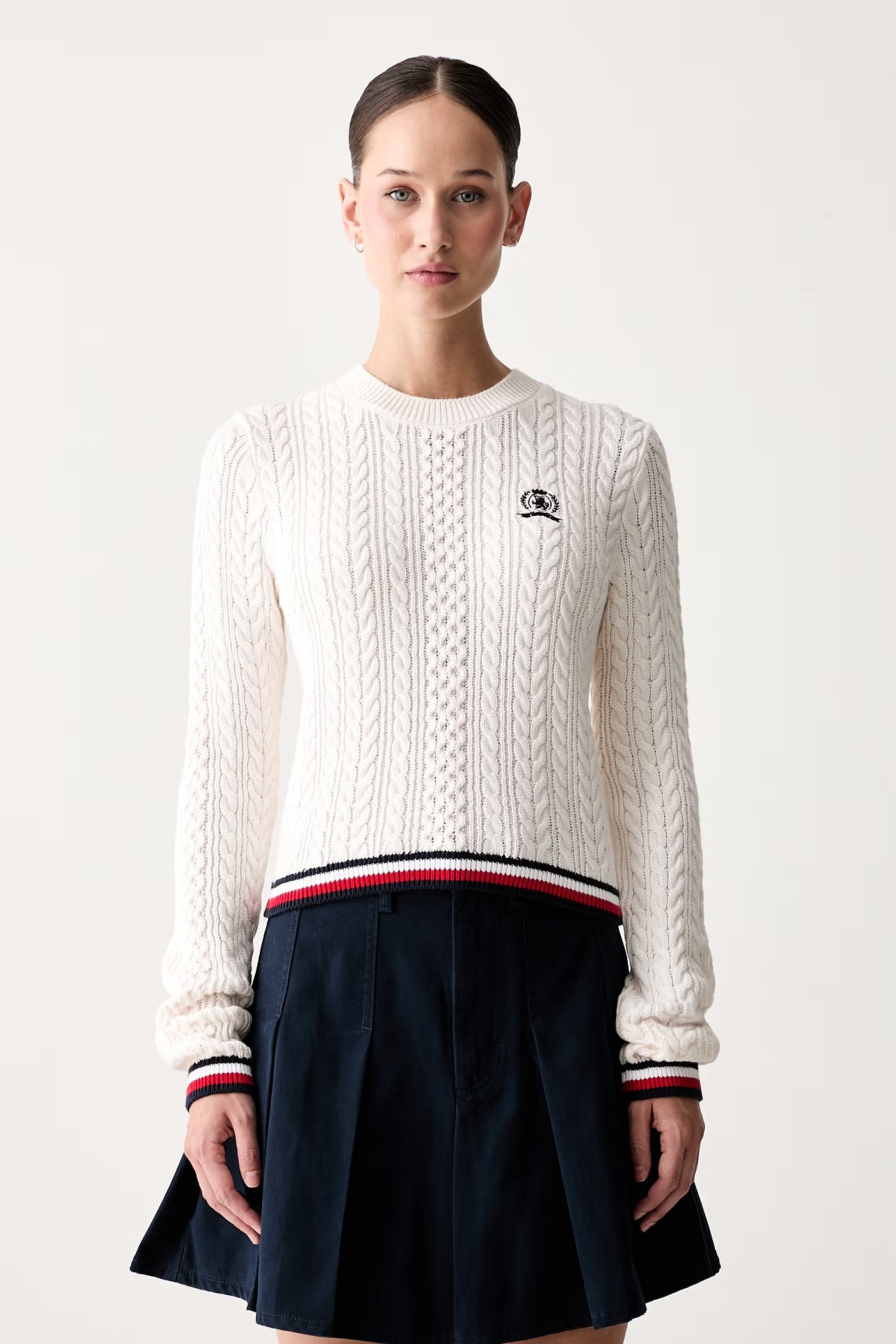 Maglioncino in cotone Tommy Jeans bianco