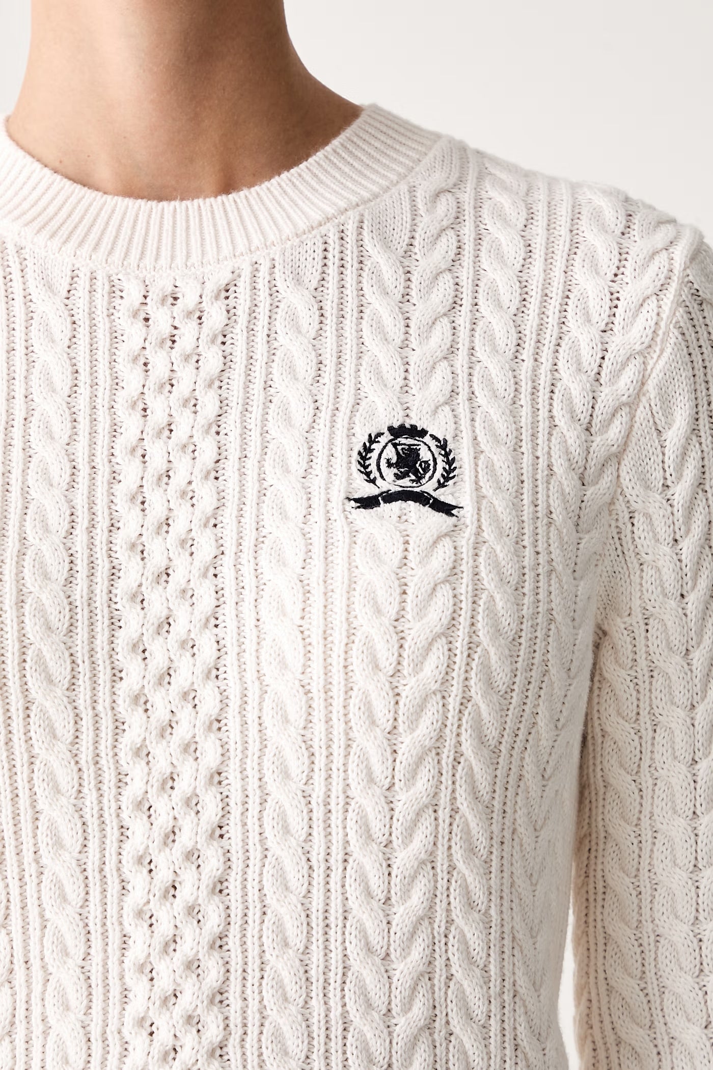 Maglioncino in cotone Tommy Jeans bianco