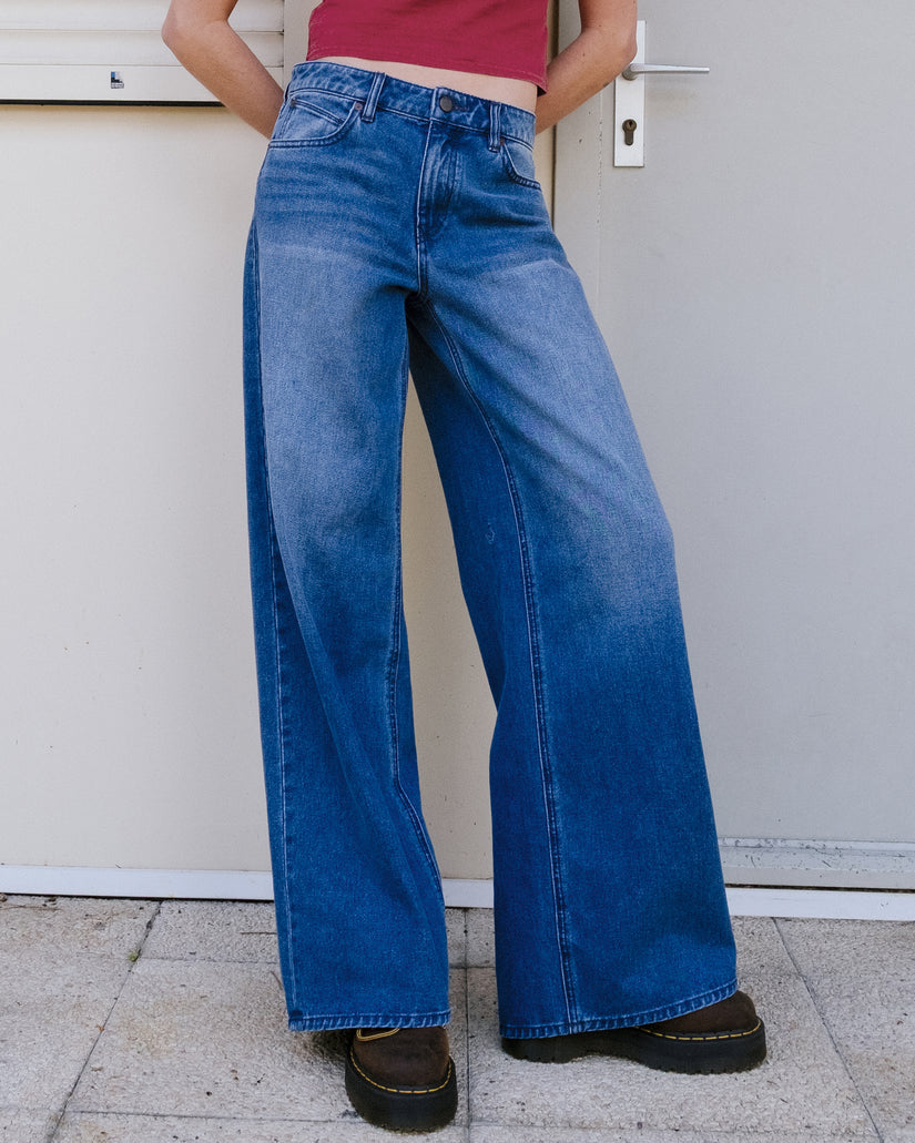 Jeans Stoned boyfriend in denim blu