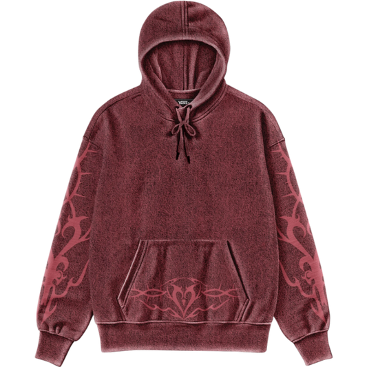 Felpa Dayana tribal con cappuccio bordeaux