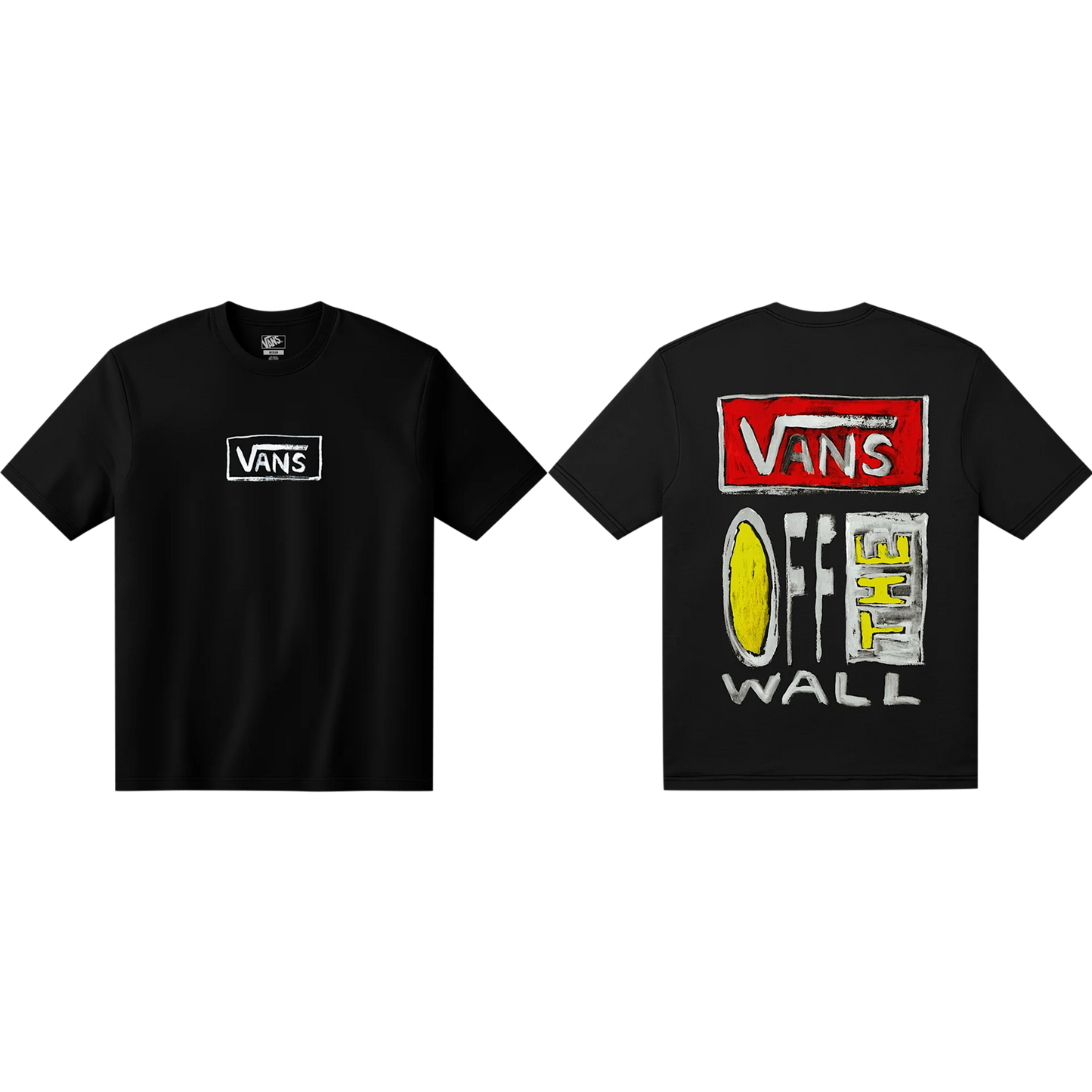 T-shirt Vans on canvas nero - 8/14 ANNI