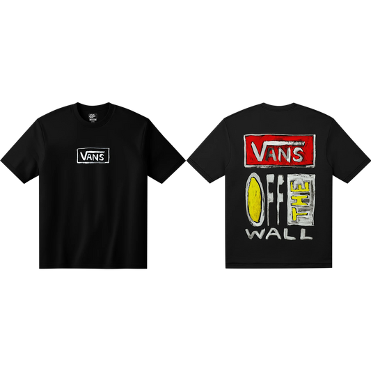 T-shirt Vans on canvas nero - 8/14 ANNI