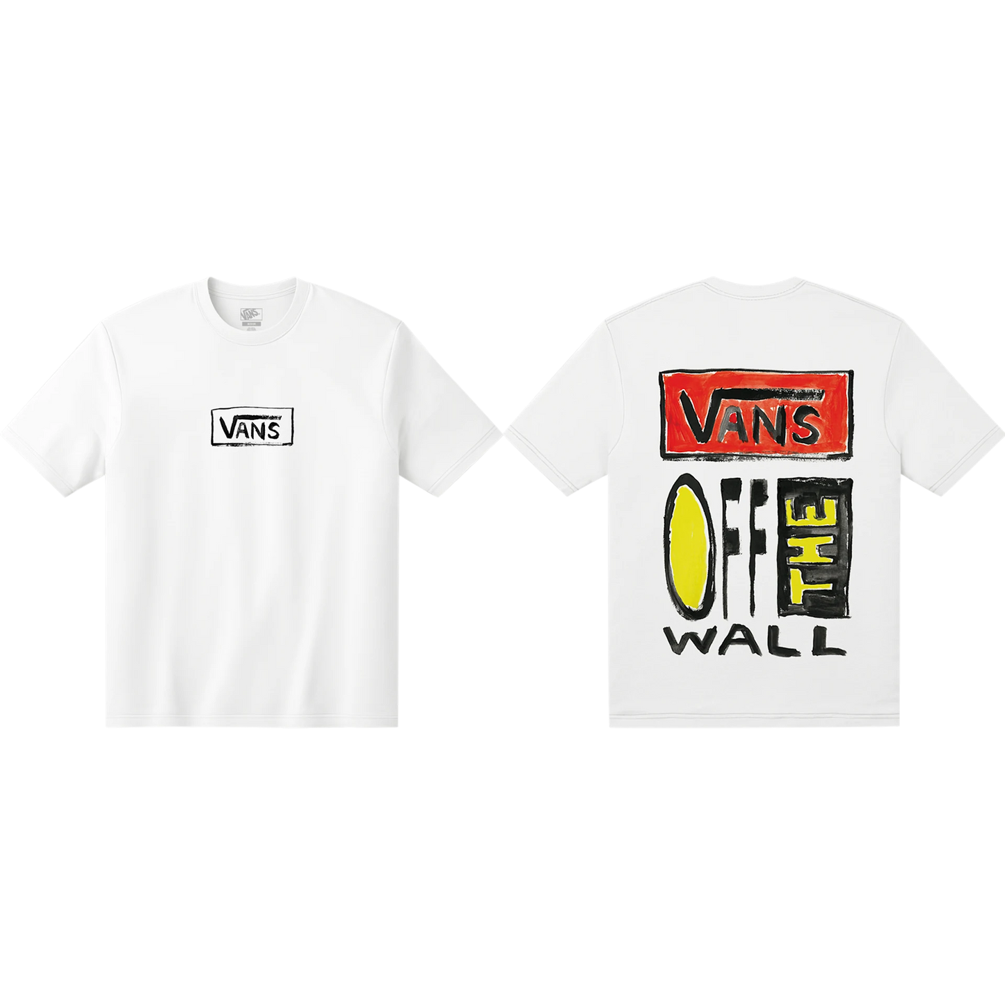 T-shirt Vans on canvas bianco - 8/14 ANNI
