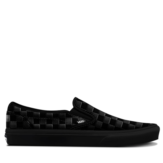 Vans Slip on checkboard in tessuto nero