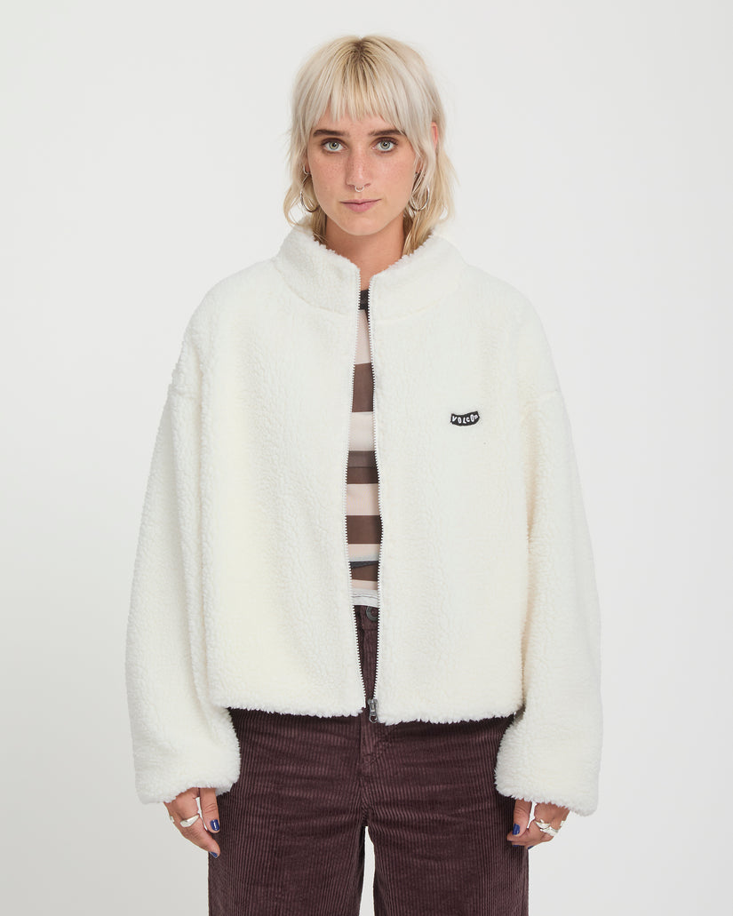 Giacca sherpa wylding out bianco/offwhite