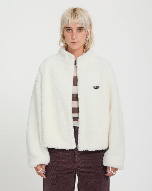 Giacca sherpa wylding out bianco/offwhite