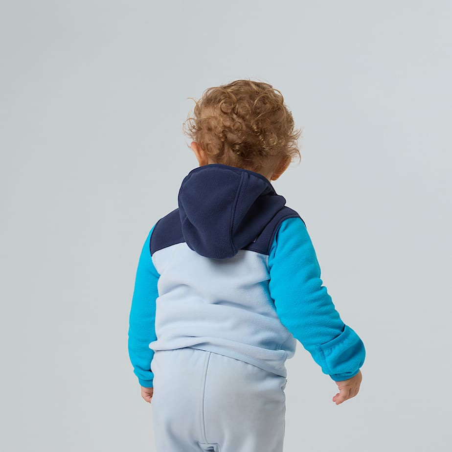 Felpa Glacier full zip con cappuccio blu da neonato - 3/24 MESI