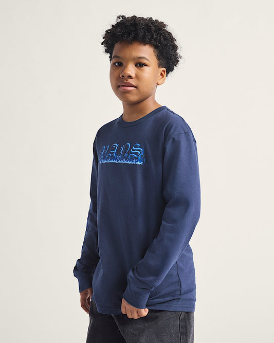 T-shirt Inferno a maniche lunghe blu - 8/14 ANNI