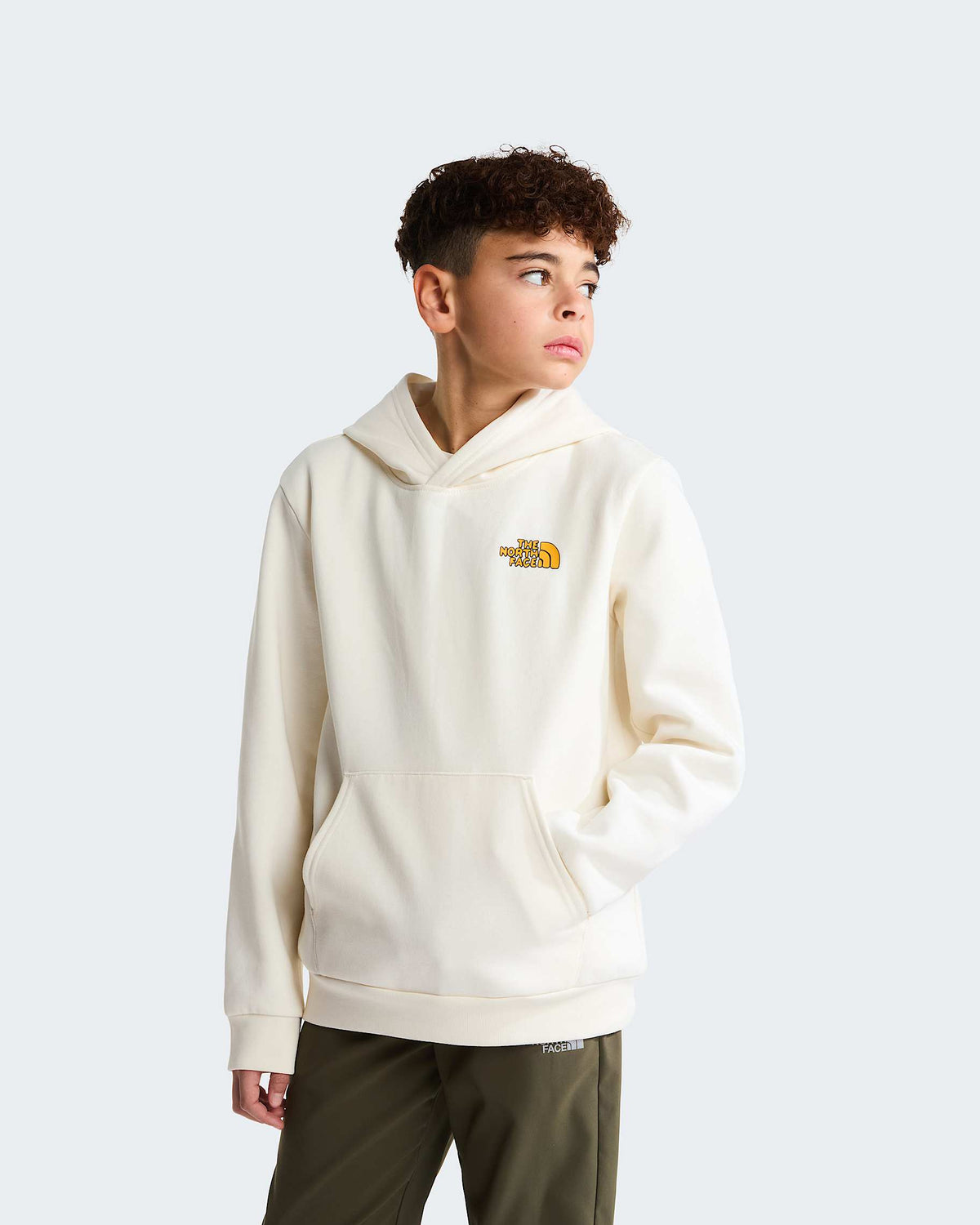 Felpa The north face con cappuccio bianco- 6/18 ANNI