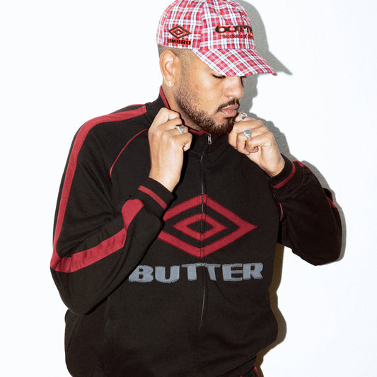 Felpa Butter Goods x Umbro full zip nero