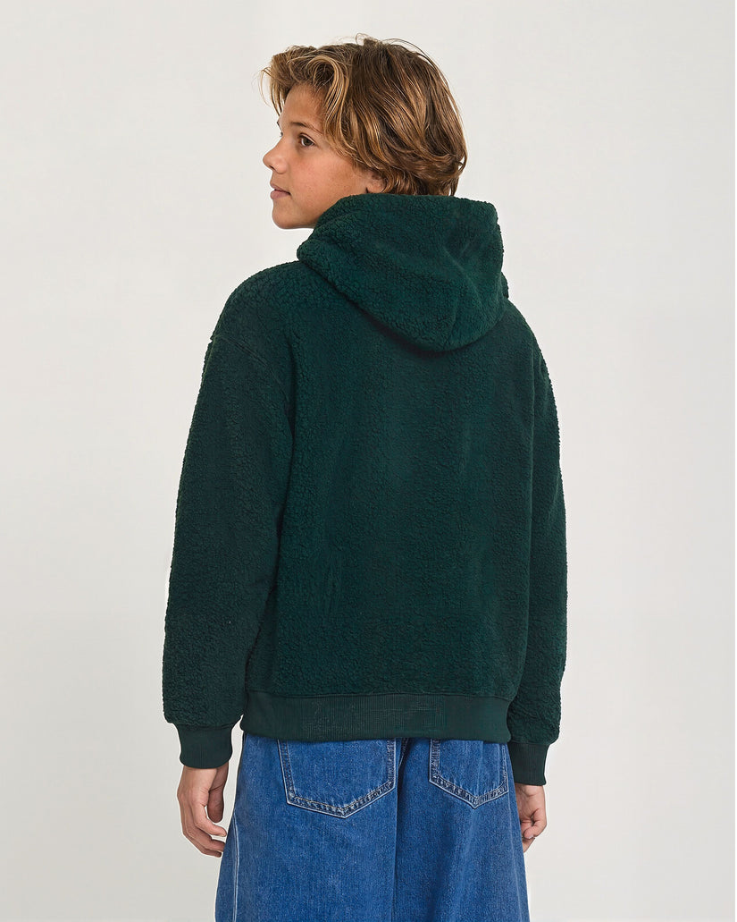 Felpa Toogoat sherpa con cappuccio verde - 8/14 ANNI