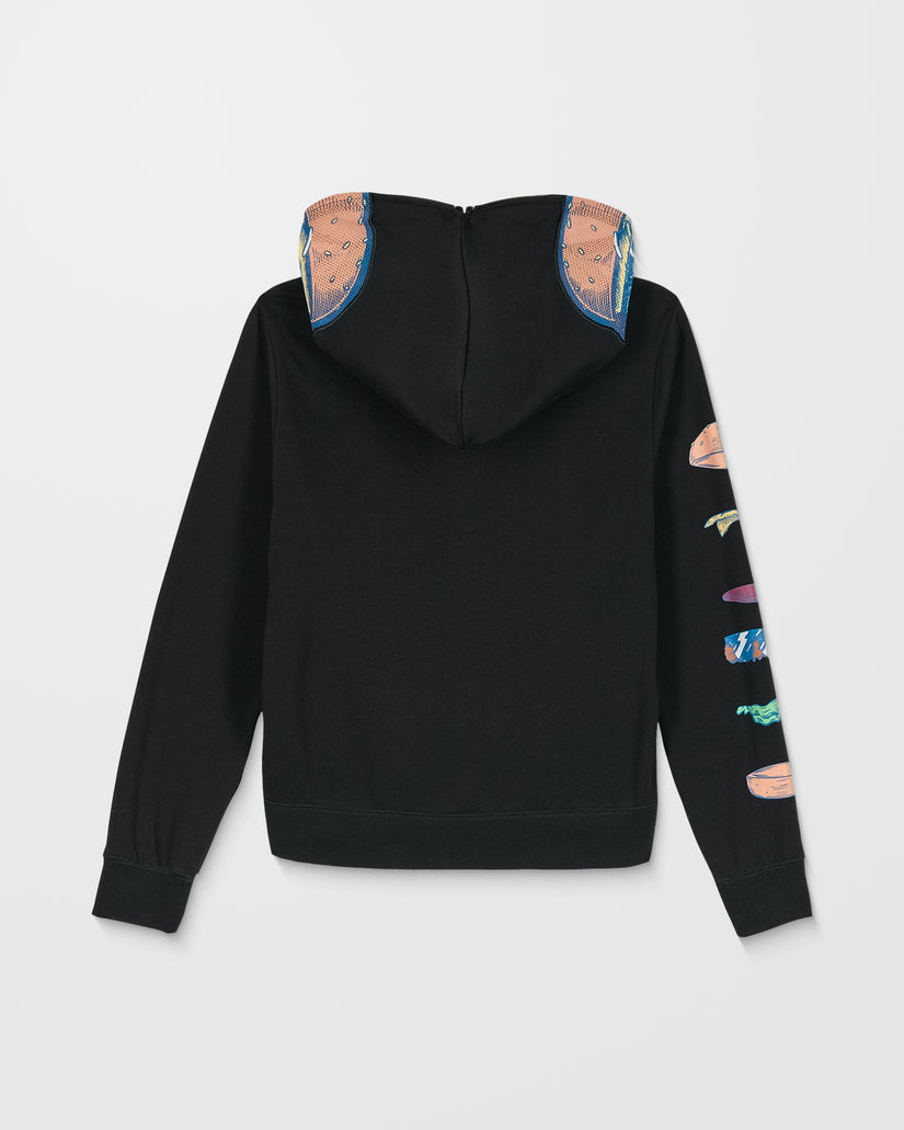 Felpa Burgstone full zip con cappuccio nero - 8/14 ANNI