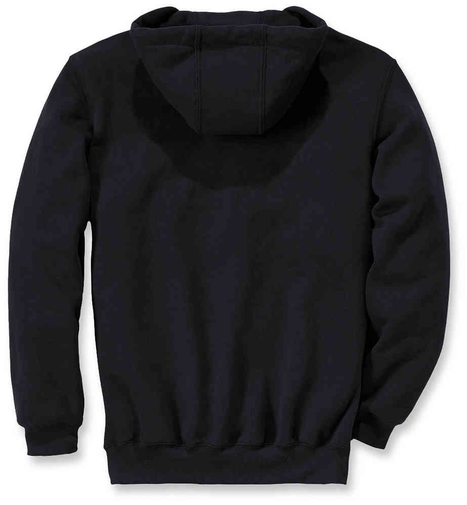 Felpa Midweight full zip con cappuccio nero