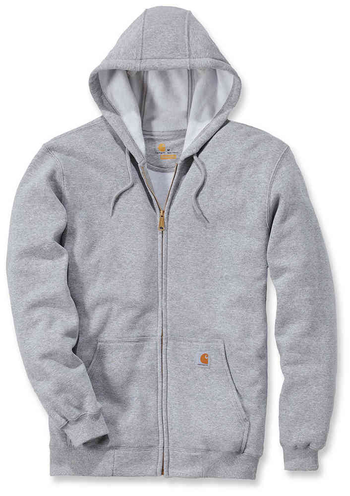 Felpa Midweight full zip con cappuccio grigio chiaro