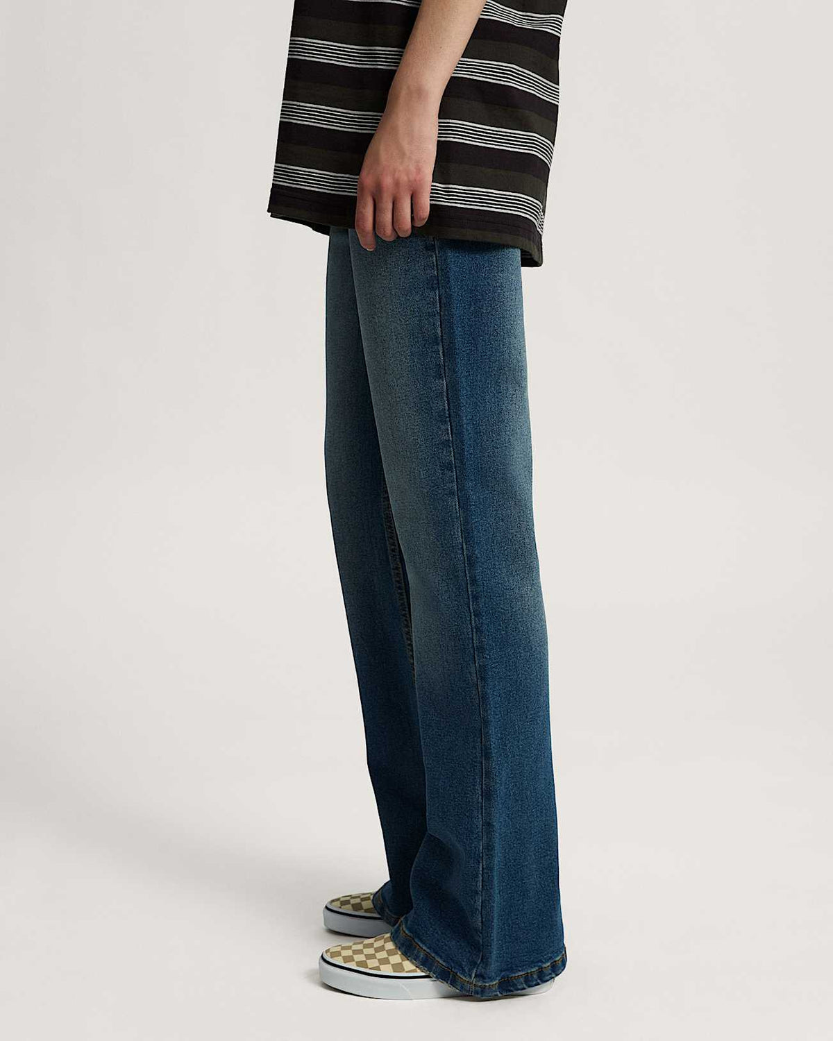 Jeans Check 5 bootcut denim blu