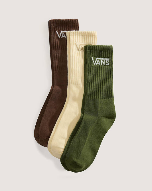 Calzettoni Vans marrone/panna/verdone - 3 paia