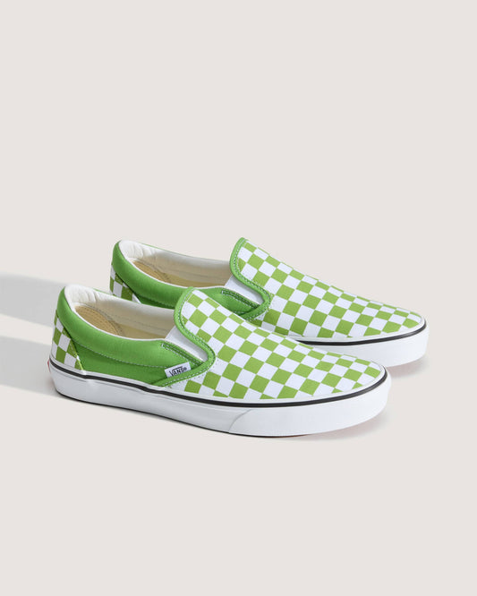 Vans Slip on checkerboard scacchi bianco/verde