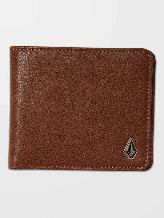 Portafoglio Slim Stone Volcom marrone