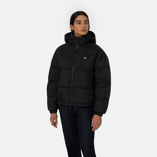 Giacca Alatna puffer oversized con cappuccio nero