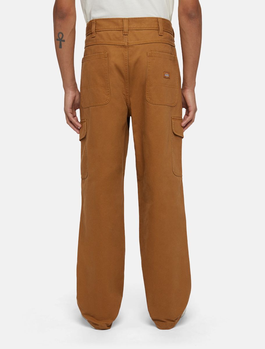 Pantalone Duck cargo in canvas tabacco