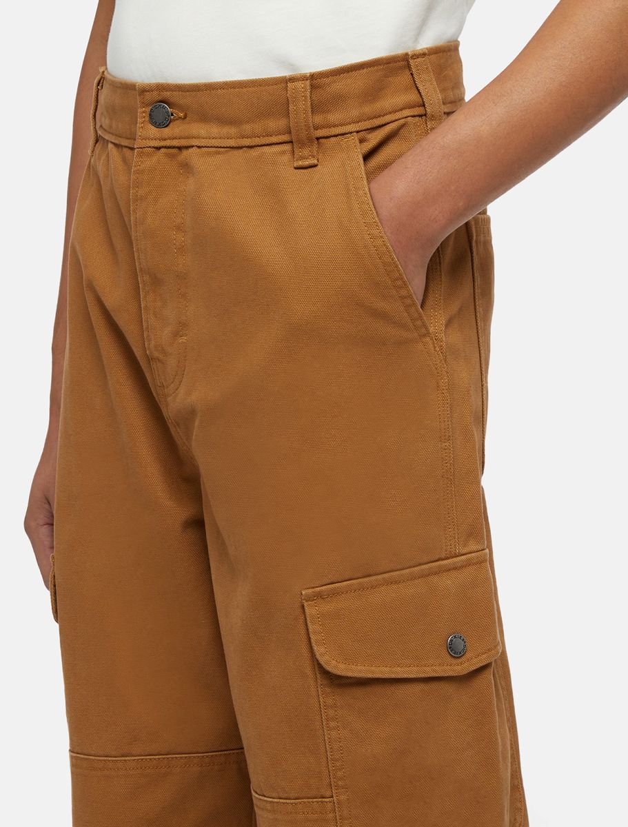 Pantalone Duck cargo in canvas tabacco