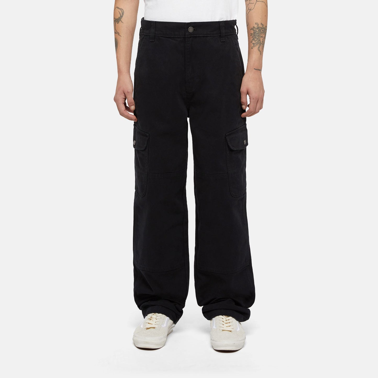 Pantalone Duck cargo in canvas nero