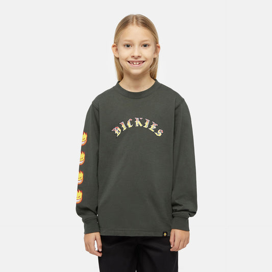 T-Shirt Dickies x Spitfire a maniche lunghe verdone - 4/16 ANNI