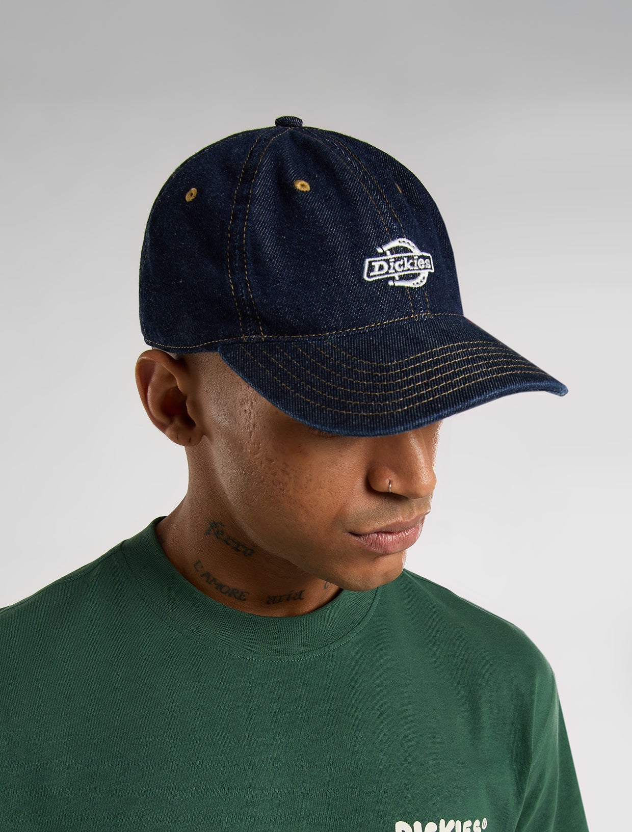 Cappellino Dad in denim scuro