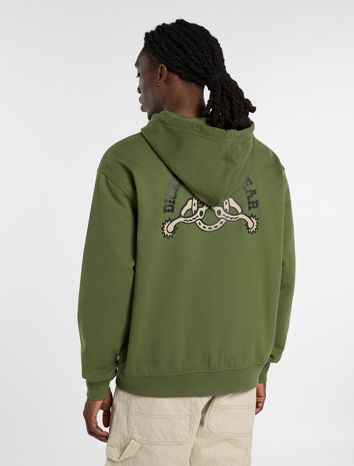 Felpa Bettsville con cappuccio full zip verde