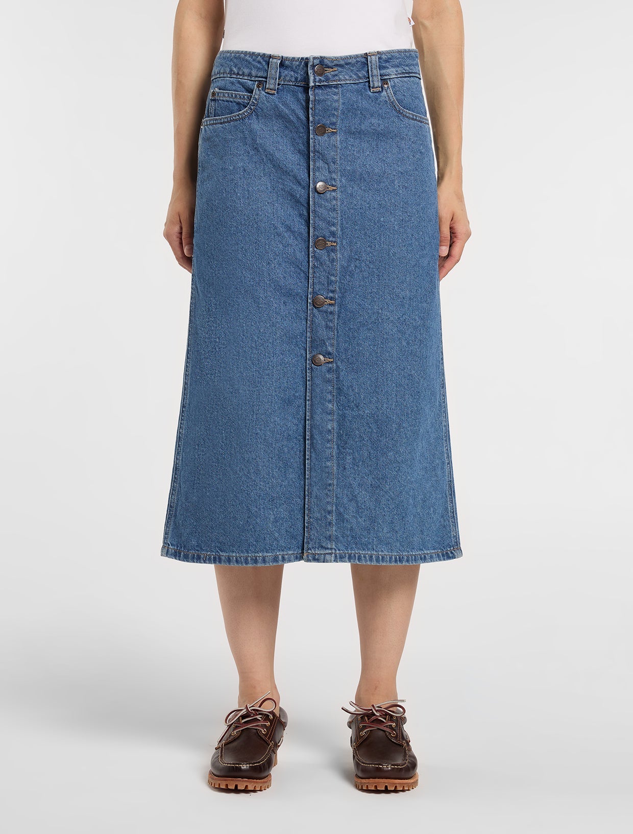 Gonna Midi lunga in denim