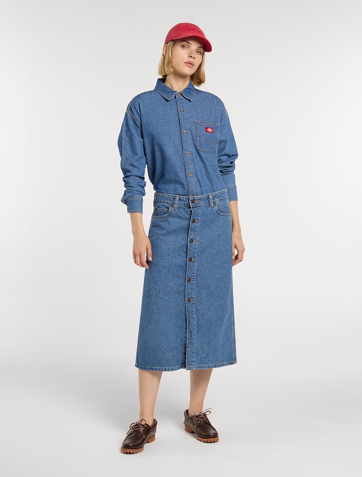 Gonna Midi lunga in denim