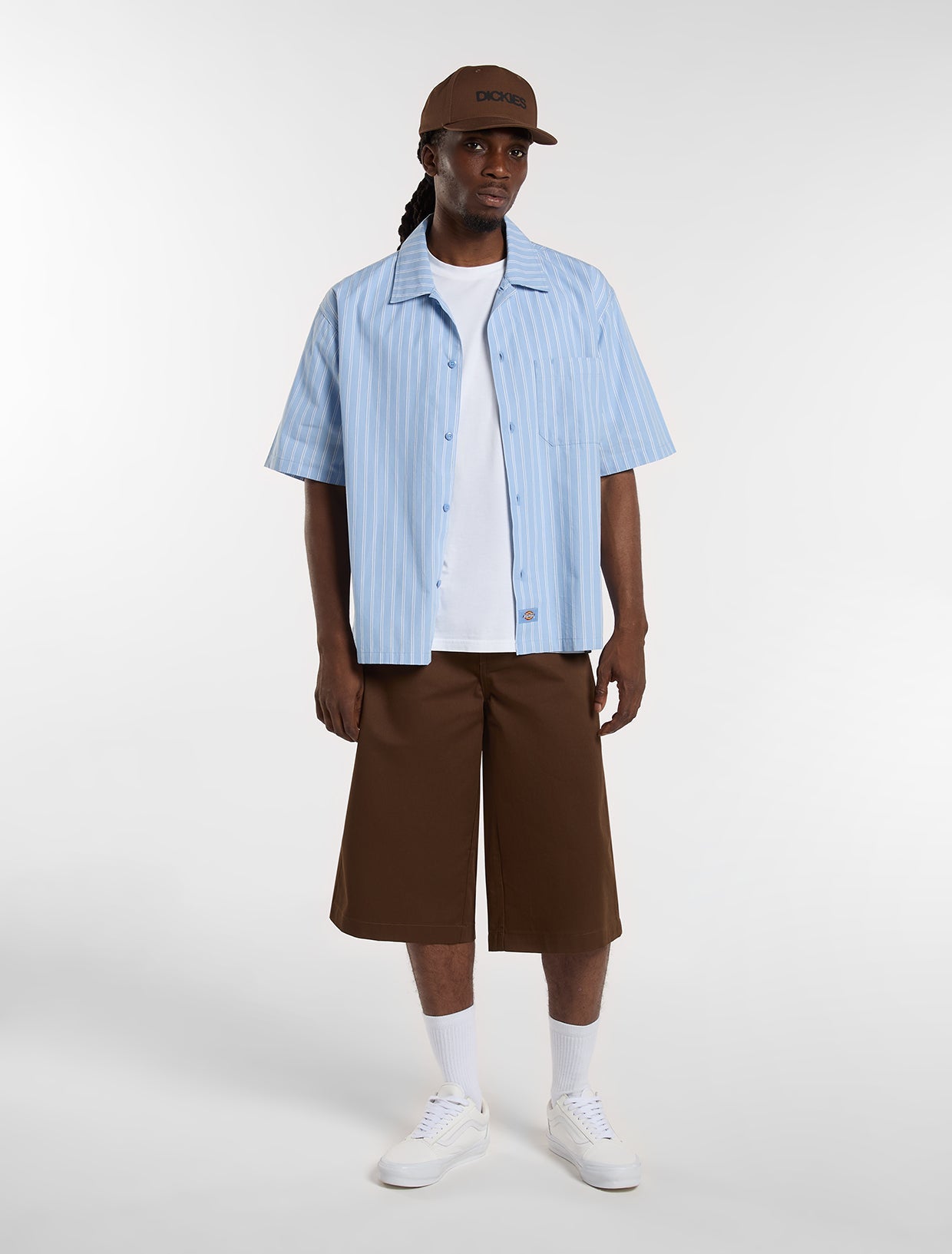 Camicia Venedocia a righe celeste