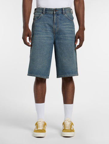 Shorts 958 13-inch loose in denim slavato