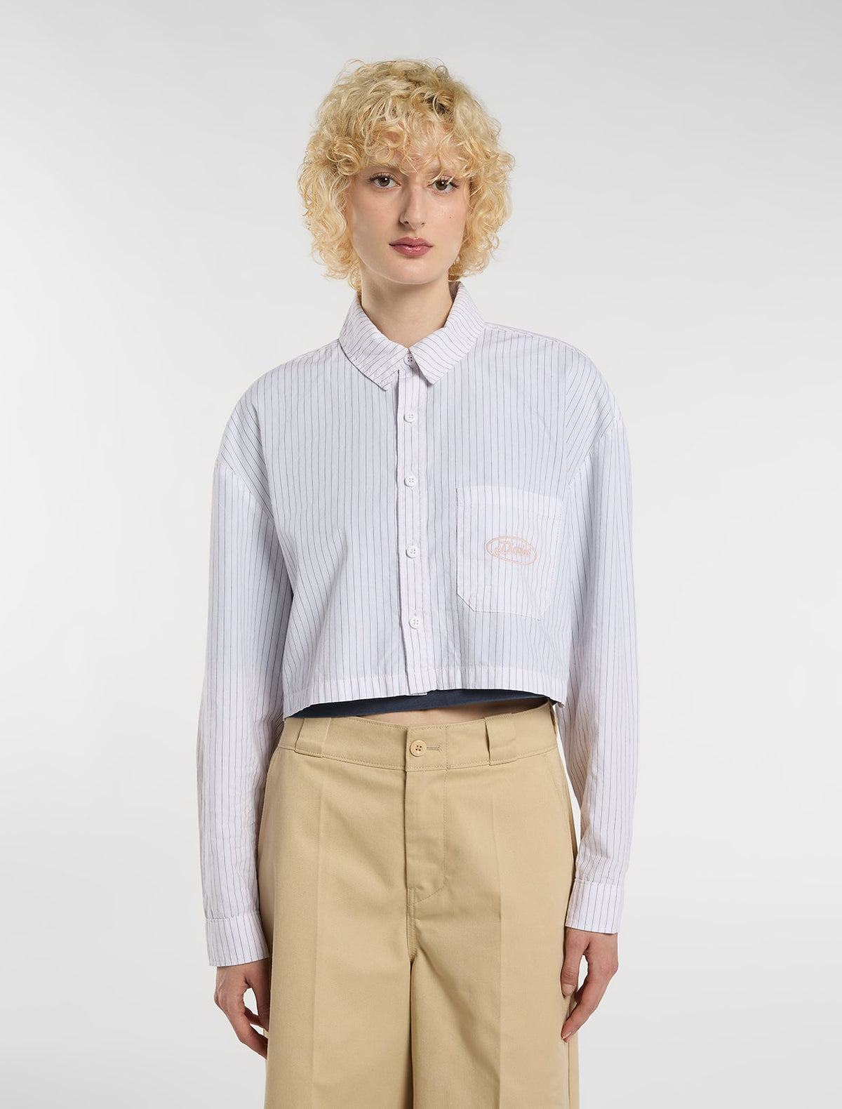 Camicia Dickies crop a righe