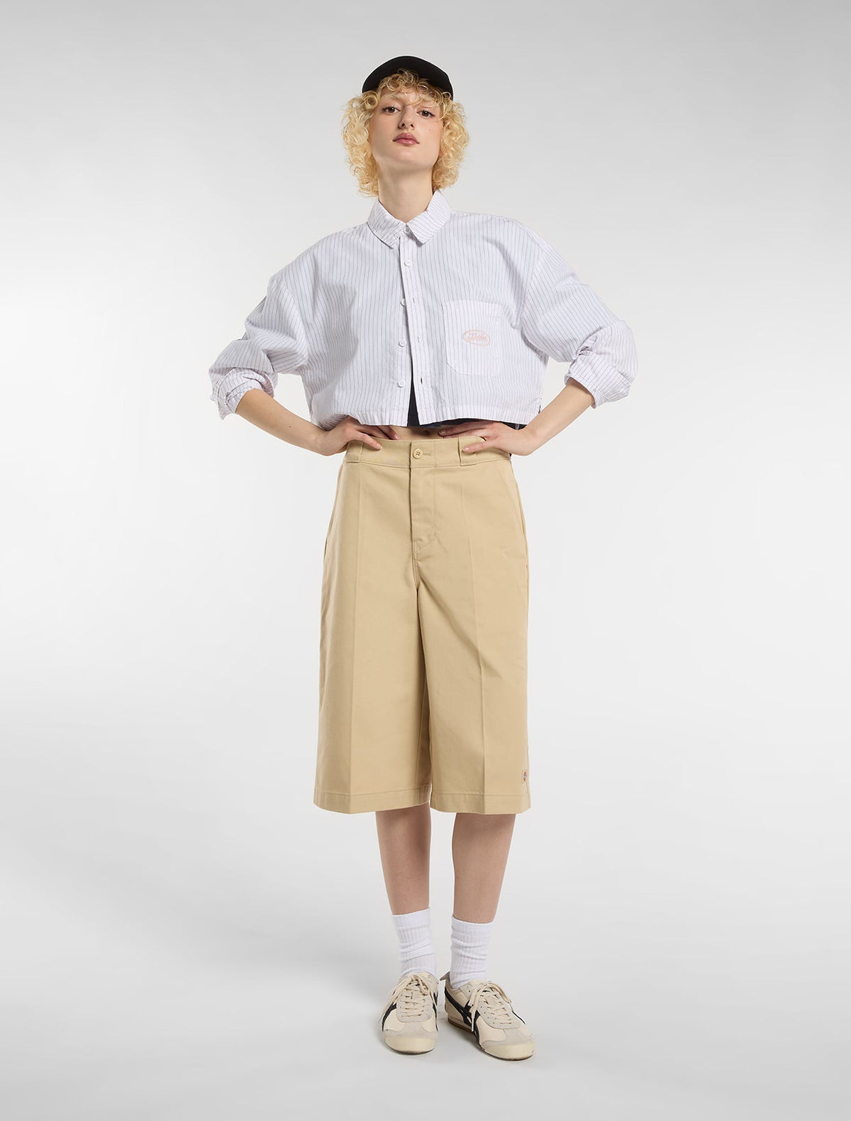 Camicia Dickies crop a righe