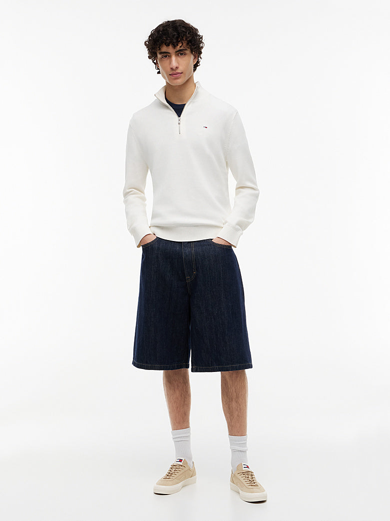 Pullover Tommy slim bianco