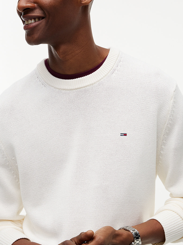 Maglioncino Tommy slim fit bianco